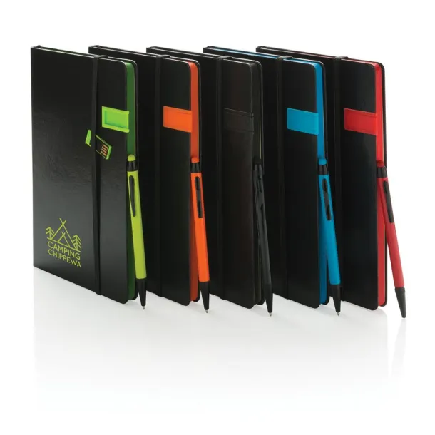  Deluxe 8GB USB notebook with stylus pen Lime Black