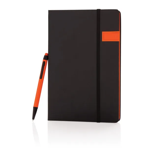  Deluxe 8GB USB notebook with stylus pen Orange Black