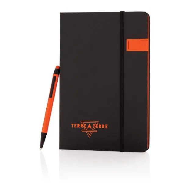  Deluxe 8GB USB notebook with stylus pen Orange Black