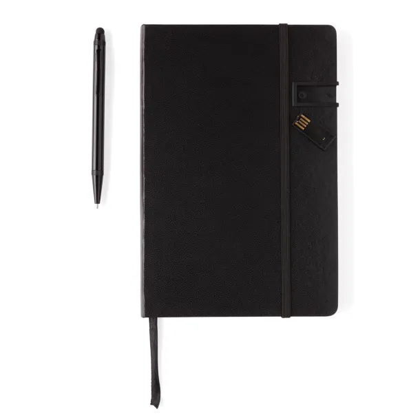  Deluxe 8GB USB notebook with stylus pen Black Black