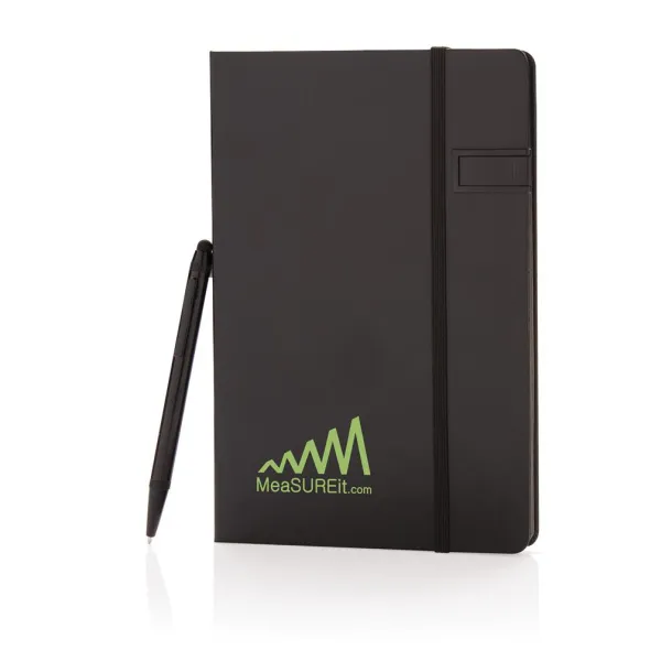  Deluxe 8GB USB notebook with stylus pen Black Black