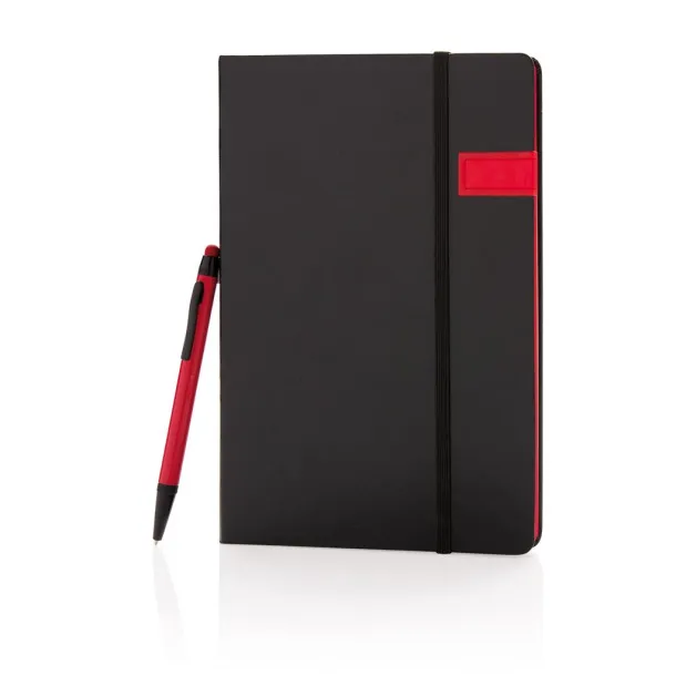  Deluxe 8GB USB notebook with stylus pen Red Black