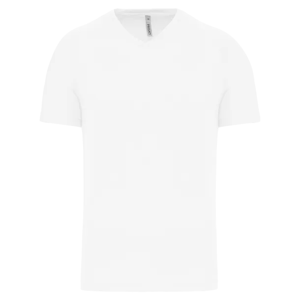  MEN’S V-NECK SHORT SLEEVE SPORTS T-SHIRT - Proact White