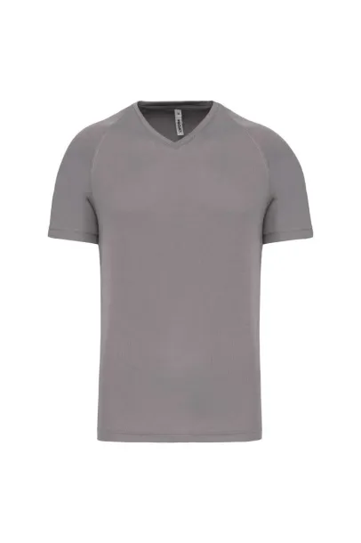  MEN’S V-NECK SHORT SLEEVE SPORTS T-SHIRT - Proact Fine Grey