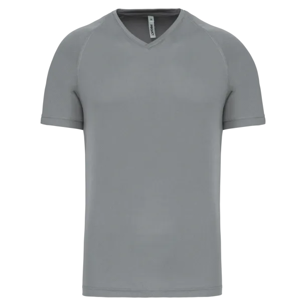  MEN’S V-NECK SHORT SLEEVE SPORTS T-SHIRT - Proact Fine Grey