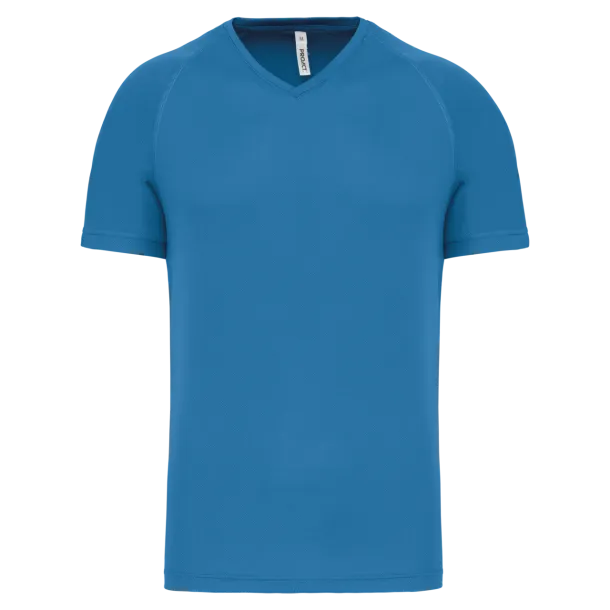  MEN’S V-NECK SHORT SLEEVE SPORTS T-SHIRT - Proact Aqua Blue