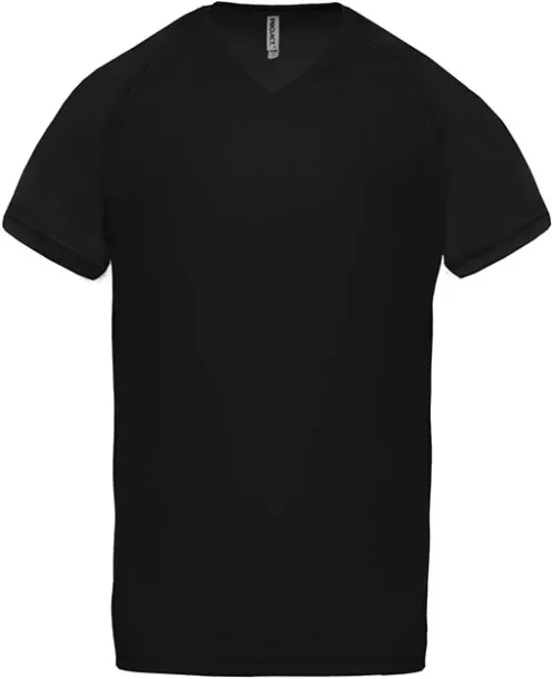  MEN’S V-NECK SHORT SLEEVE SPORTS T-SHIRT - Proact Black