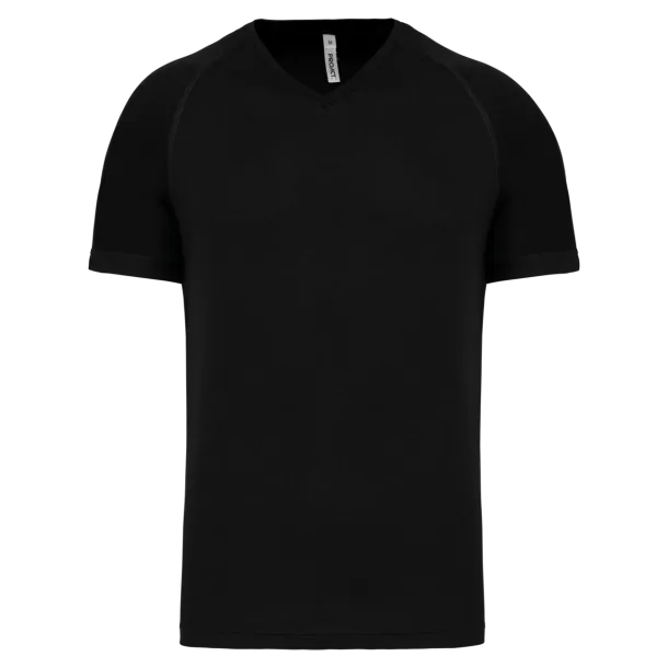  MEN’S V-NECK SHORT SLEEVE SPORTS T-SHIRT - Proact Black