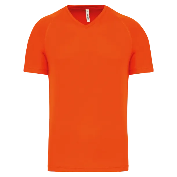  MEN’S V-NECK SHORT SLEEVE SPORTS T-SHIRT - Proact Fluorescent Orange