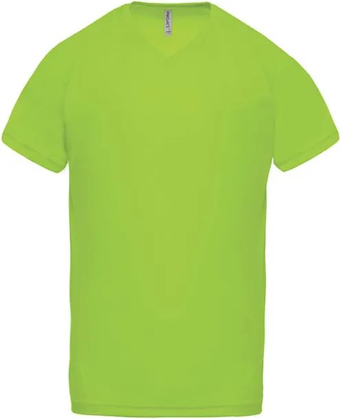  MEN’S V-NECK SHORT SLEEVE SPORTS T-SHIRT - Proact Lime