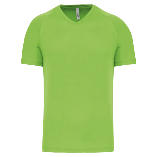  MEN’S V-NECK SHORT SLEEVE SPORTS T-SHIRT - Proact Lime