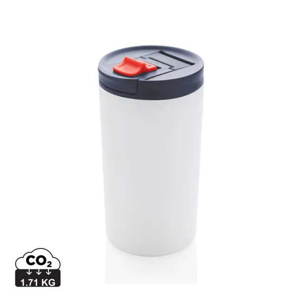  Double wall vacuum leakproof lock mug 450ml - XD Collection White Dark blue