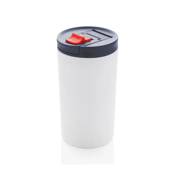  Double wall vacuum leakproof lock mug 450ml - XD Collection White Dark blue