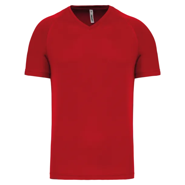  MEN’S V-NECK SHORT SLEEVE SPORTS T-SHIRT - Proact Red