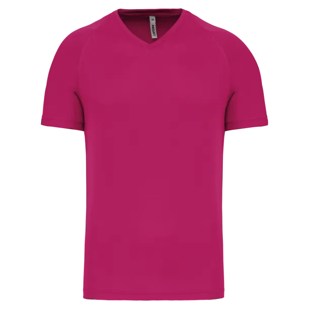  MEN’S V-NECK SHORT SLEEVE SPORTS T-SHIRT - Proact Fuchsia