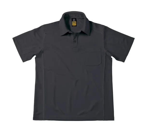  Coolpower polo majica s džepom, 200 g/m² - B&C Pro Tamno siva