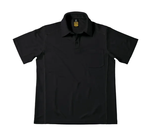  Coolpower polo majica s džepom, 200 g/m² - B&C Pro Crna