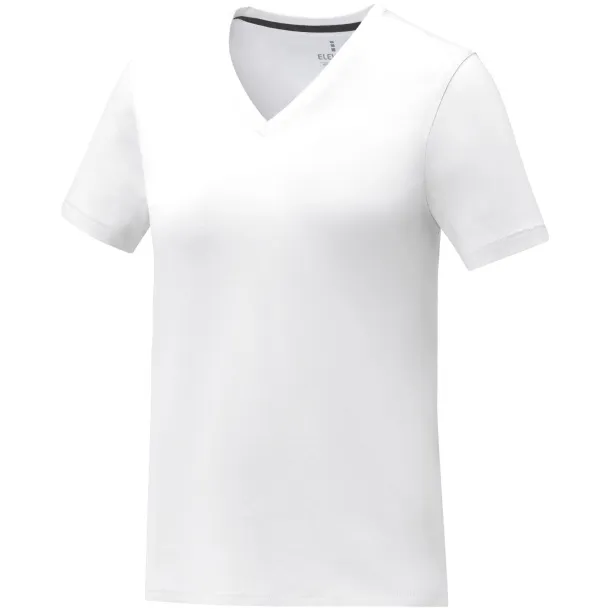 Somoto ženska majica kratkih rukava s V-izrezom, 160 g/m² - Elevate Life Bijela