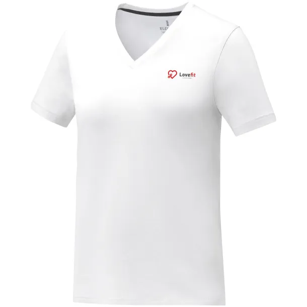 Somoto ženska majica kratkih rukava s V-izrezom, 160 g/m² - Elevate Life Bijela