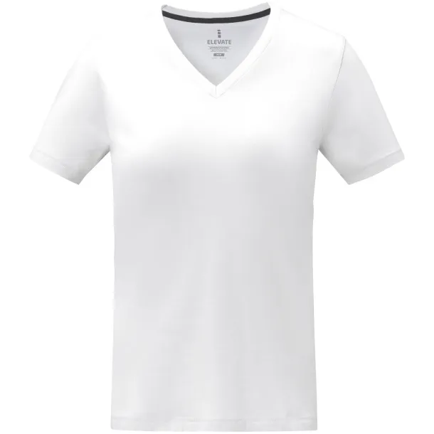 Somoto short sleeve women's V-neck t-shirt - Elevate Life White