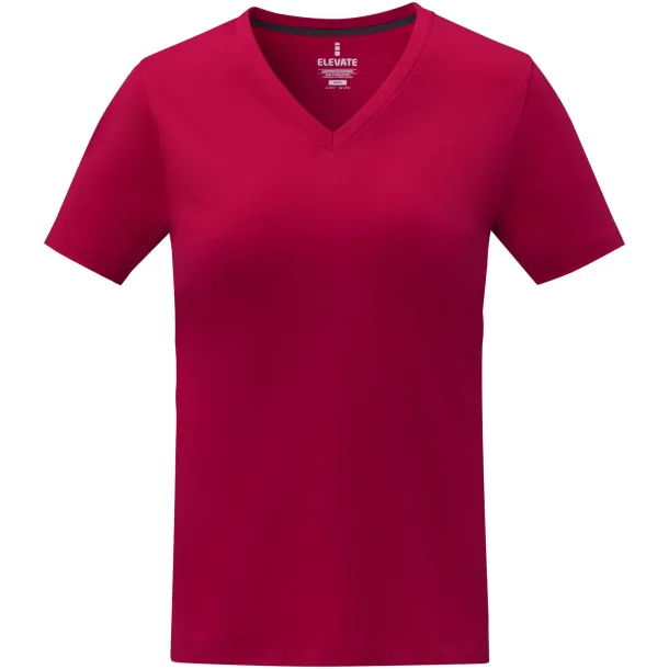 Somoto short sleeve women's V-neck t-shirt - Elevate Life Red