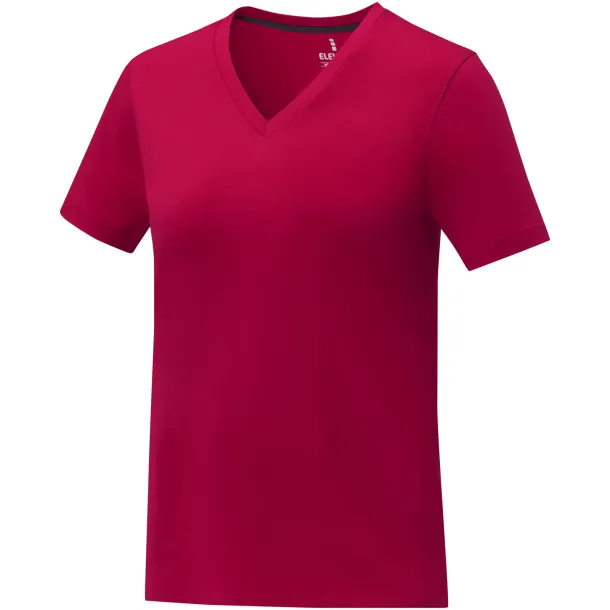 Somoto short sleeve women's V-neck t-shirt - Elevate Life Red