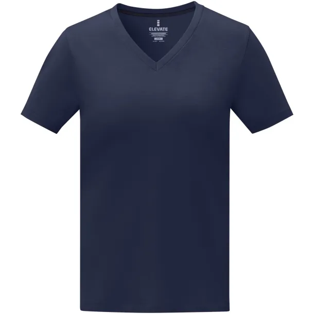 Somoto short sleeve women's V-neck t-shirt - Elevate Life Navy Blue