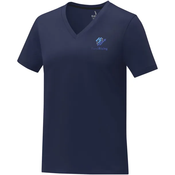 Somoto short sleeve women's V-neck t-shirt - Elevate Life Navy Blue