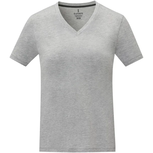 Somoto ženska majica kratkih rukava s V-izrezom - Elevate Life Heather grey