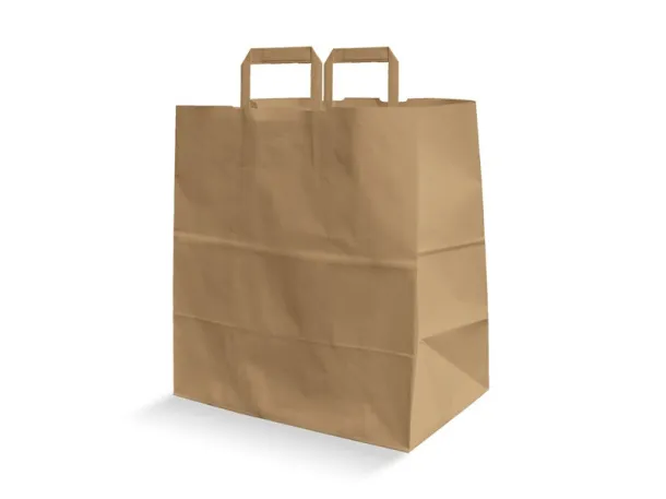 TAKE AWAY Nature paper bag with flat handles