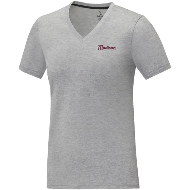 Somoto ženska majica kratkih rukava s V-izrezom, 160 g/m² - Elevate Life Heather grey