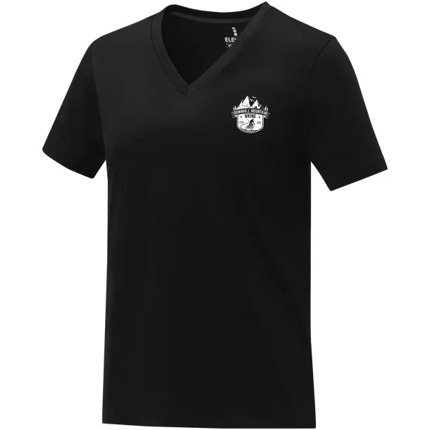 Somoto short sleeve women's V-neck t-shirt - Elevate Life Crna