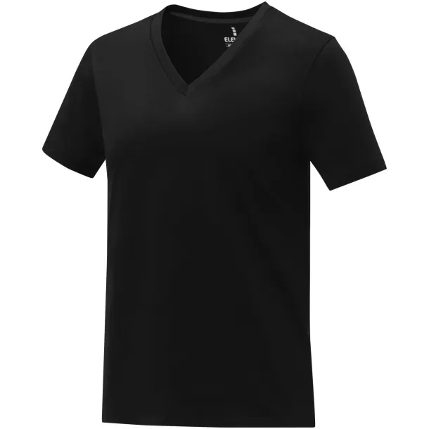 Somoto short sleeve women's V-neck t-shirt - Elevate Life Solid black