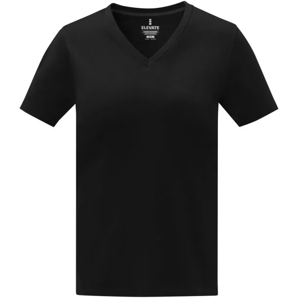 Somoto short sleeve women's V-neck t-shirt - Elevate Life Solid black