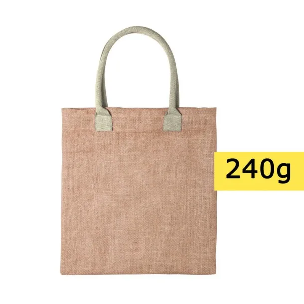  Jute shopping bag with cotton handles neutral