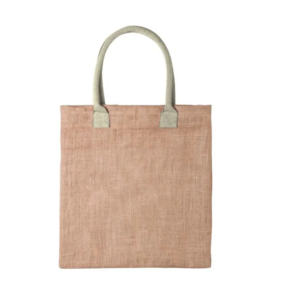  Jute shopping bag with cotton handles neutral