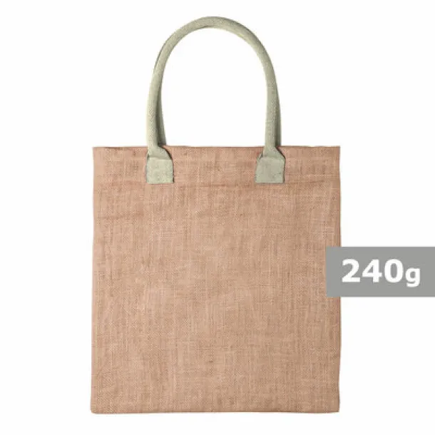  Jute shopping bag with cotton handles neutral