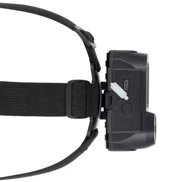 Head torch with LED and COB light Crna