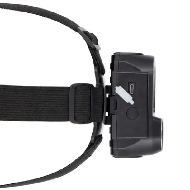  Head torch with LED and COB light Crna