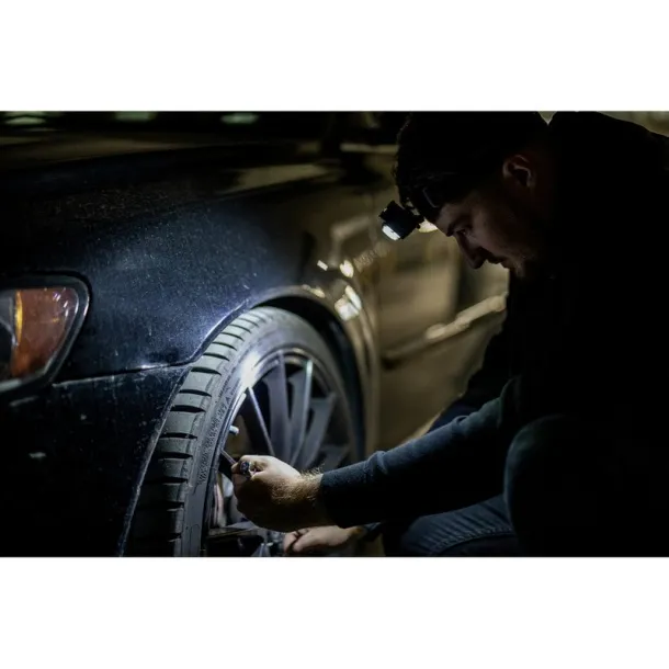  Head torch with LED and COB light Crna