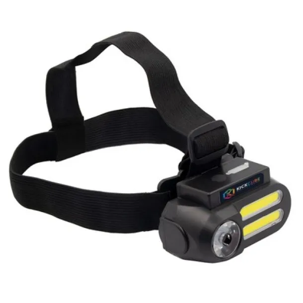  Head torch with LED and COB light Crna