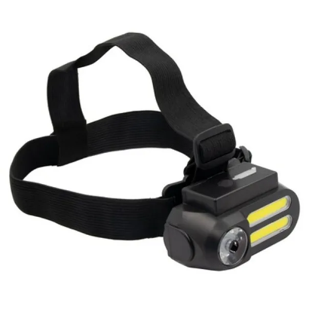  Head torch with LED and COB light Crna