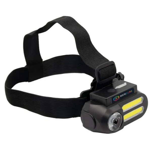  Head torch with LED and COB light Crna