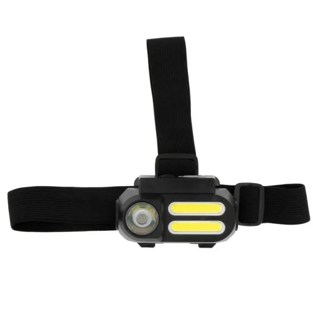  Head torch with LED and COB light Crna