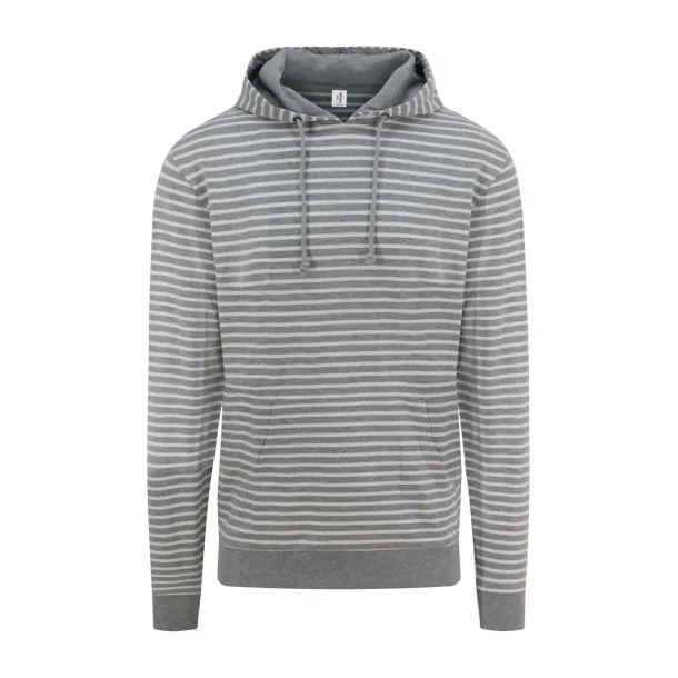  Prugasta hoodica - 280 g/m² - Just Hoods Heather Grey Bijela