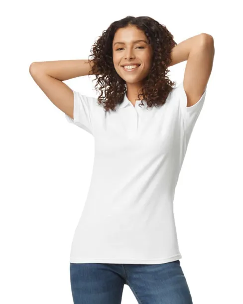  SOFTSTYLE LADIES' DOUBLE PIQUÉ POLO - Gildan White