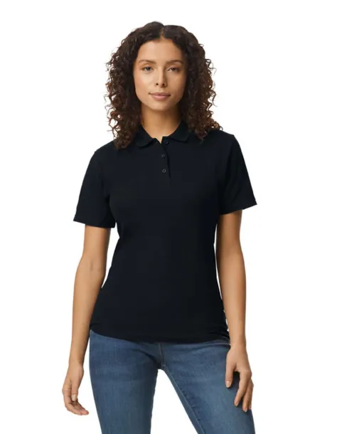  SOFTSTYLE LADIES' DOUBLE PIQUÉ POLO - Gildan Black