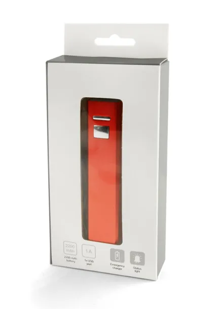 TALL Power bank  2200 mAh Red
