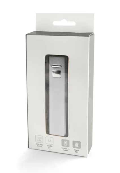 TALL Power bank  2200 mAh Silver