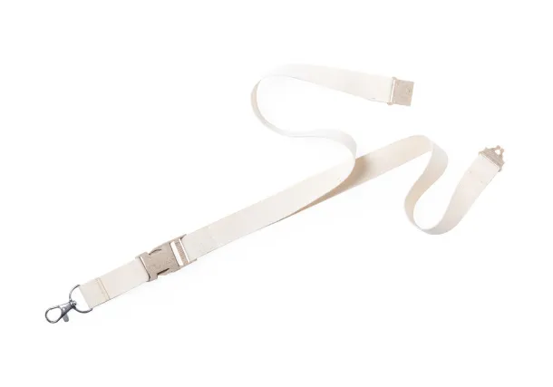 Troix cotton lanyard Beige